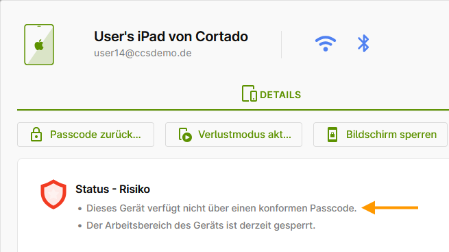kein konformer Passcode