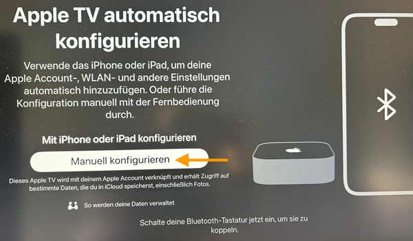 Apple TV manuell konfigurieren