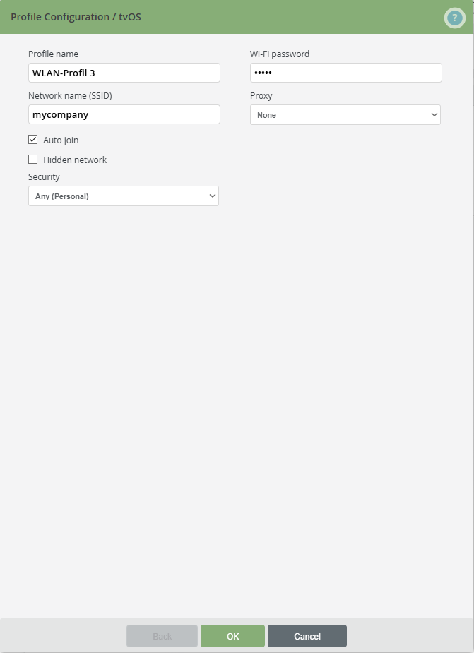 configure Wi-Fi Profile