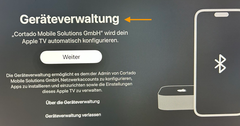 Fernverwaltung akzeptieren