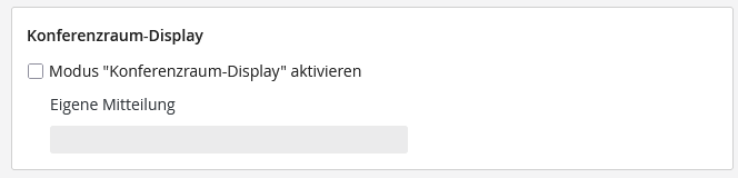 Konferenzraum-Display konfigurieren