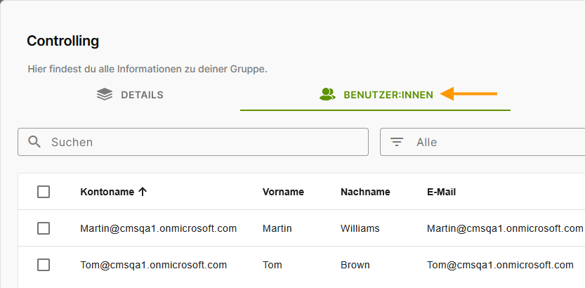 Benutzer der Entra-Gruppe