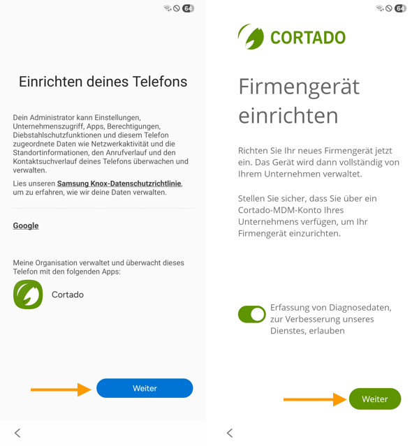Gerät einrichten