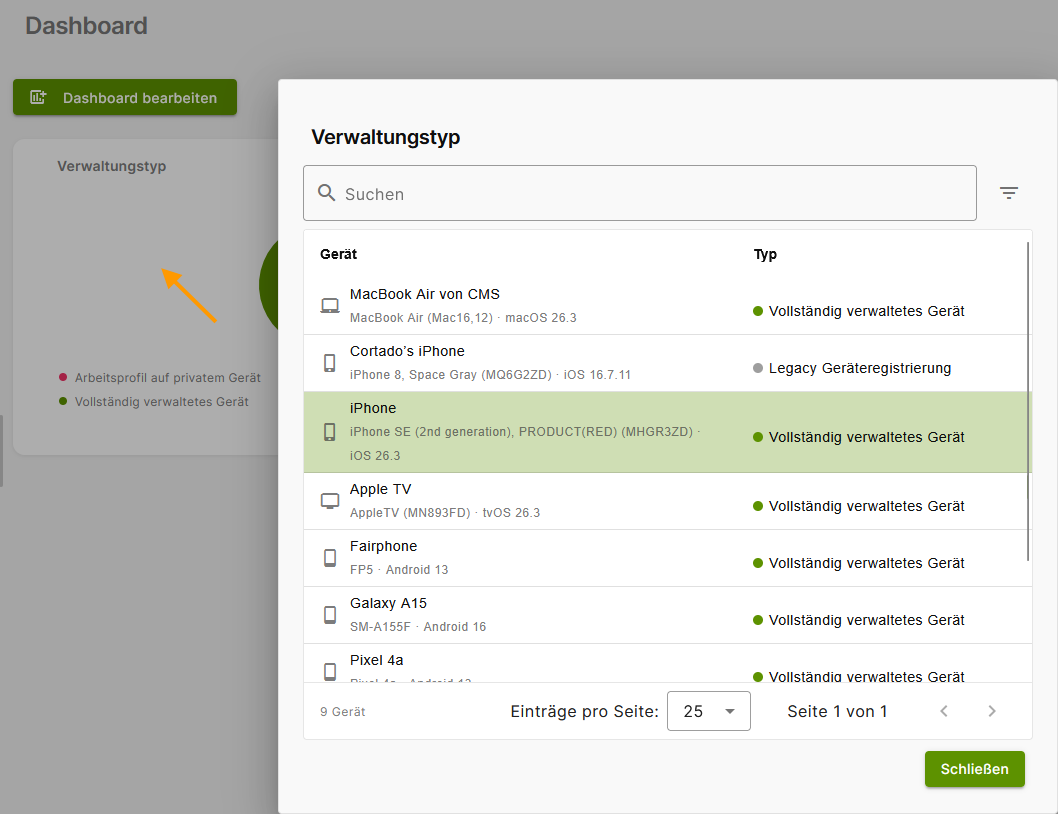 Details aus Bericht anzeigen lassen