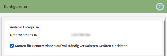 Android Enterprise konfigurieren