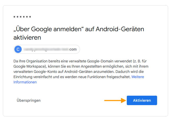 Aktivieren auswählen