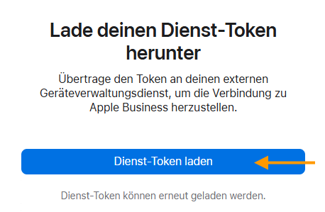 Diensttoken laden