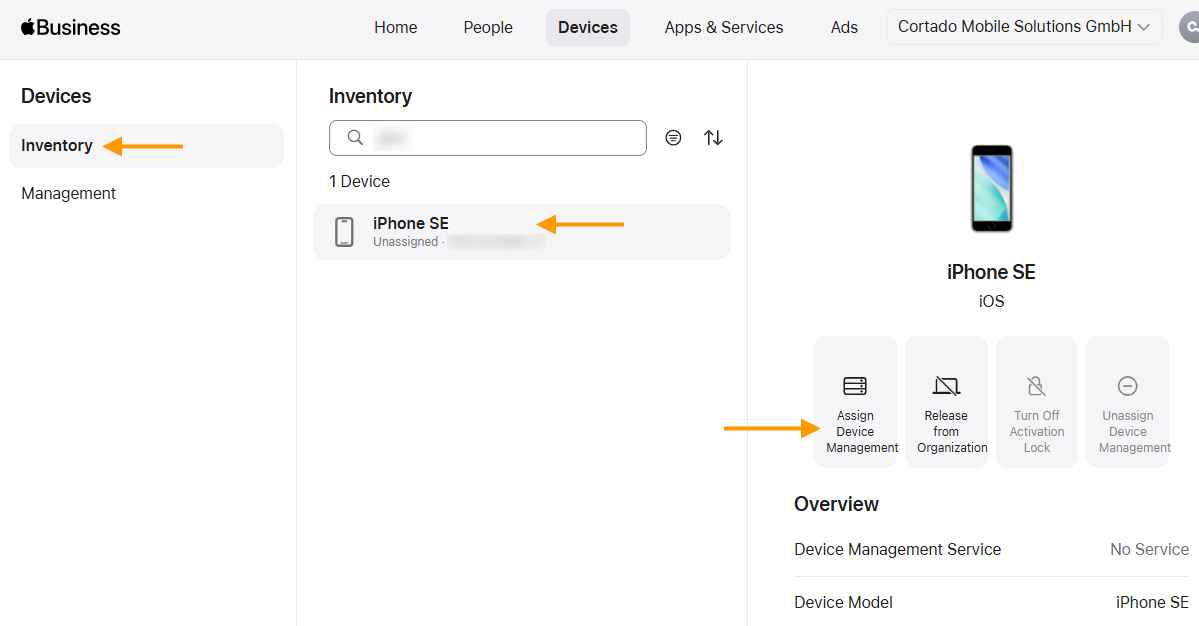 assign device management