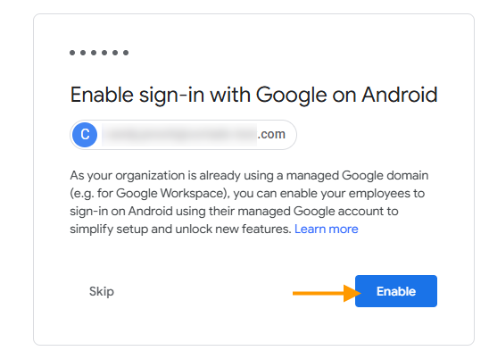 click enable