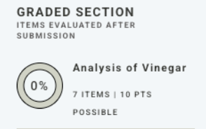 Screenshot of a progress bar within a report, highlighting an example of a report's Graded Section. A circular progress tracker for each section with the percentage that has been completed.