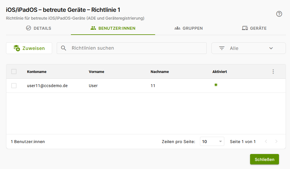 Richtlinie prüfen