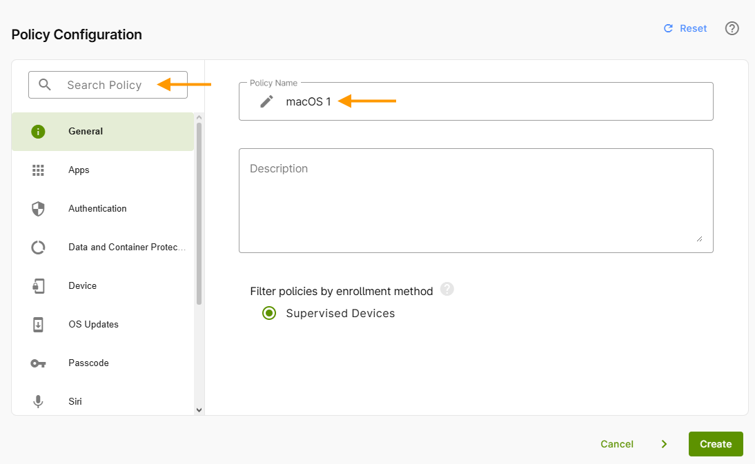 configure policy