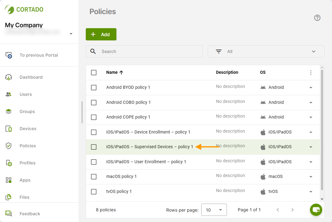 select policy