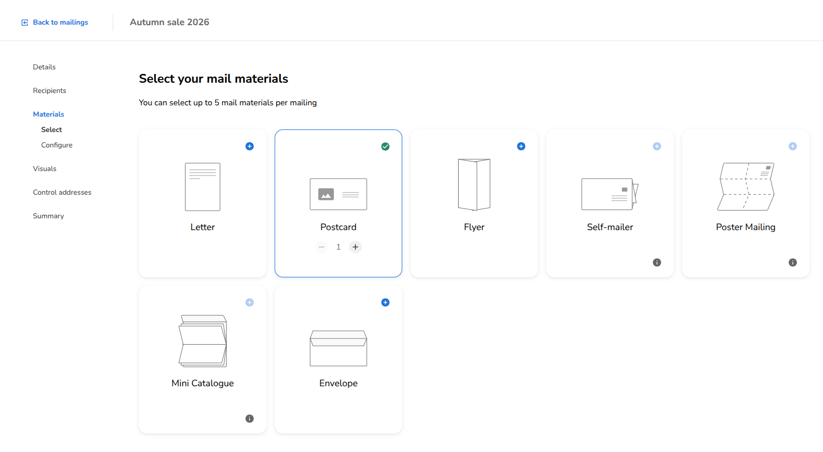 Select the materials