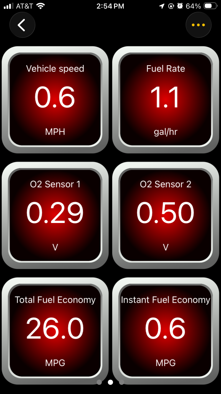 iOS Dashboard screen showing one of the default screens.