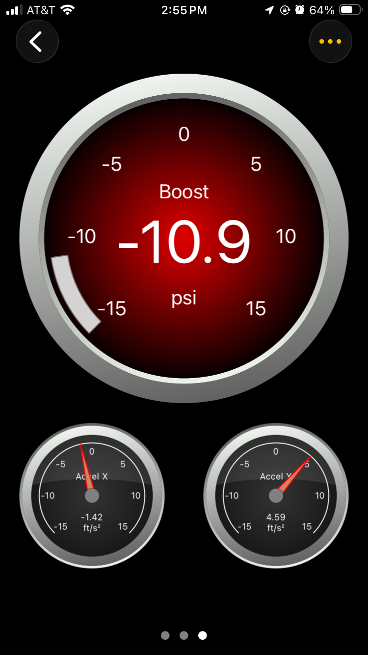 iOS Dashboard screen showing one of the default screens.