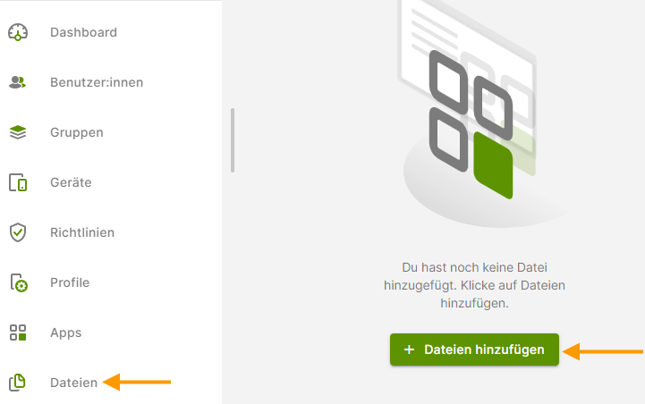 Dateien hinzufügen