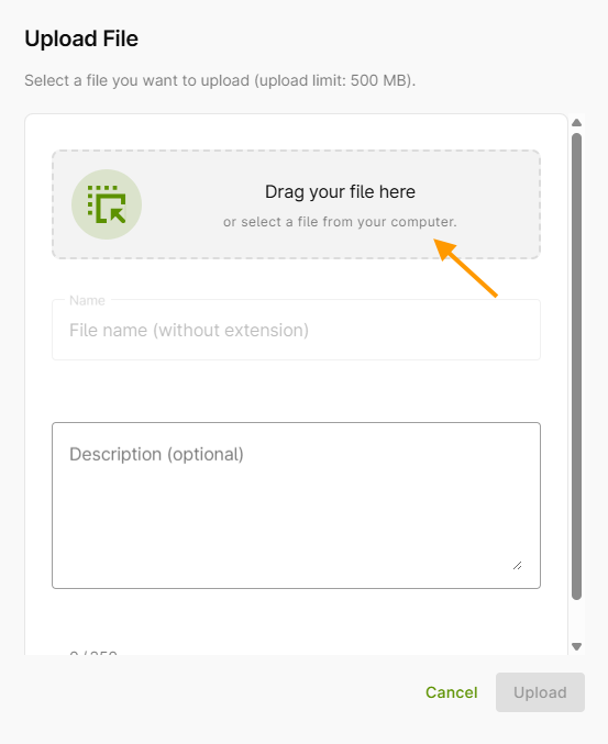 upload files