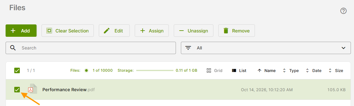 overview files