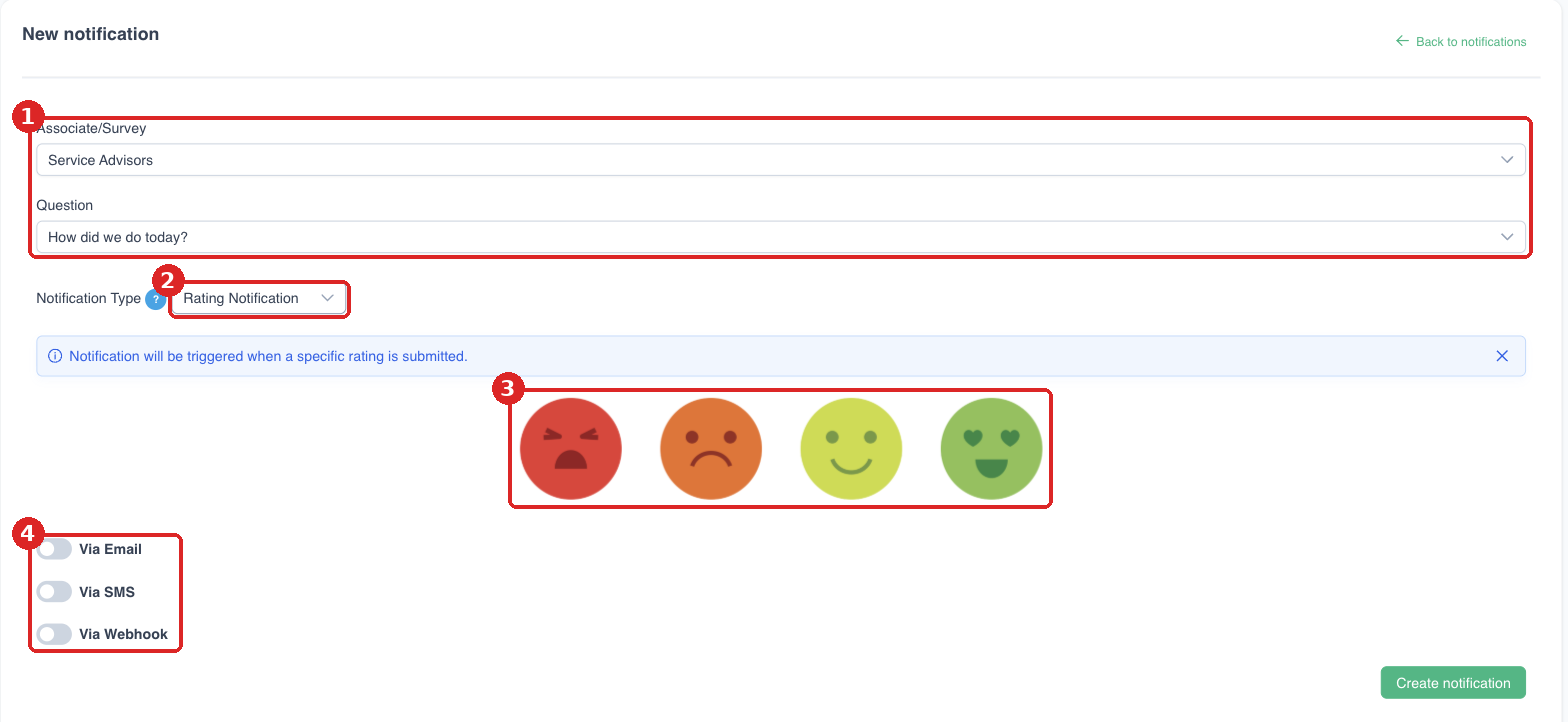 New rating notification
