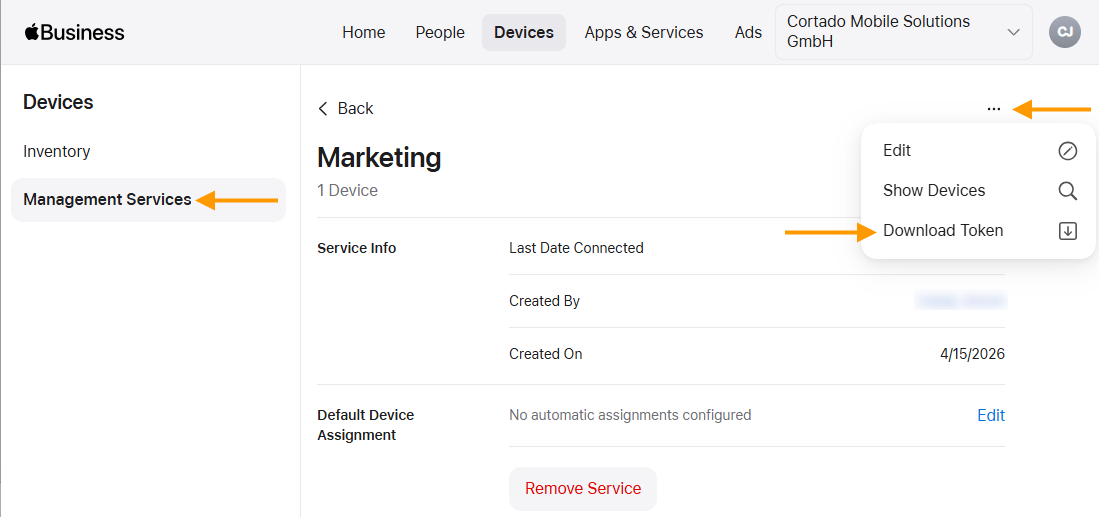 download token
