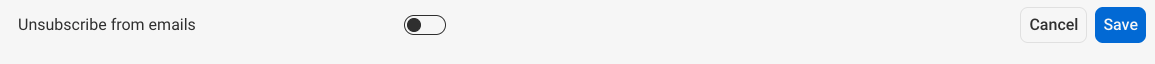 Unsubscribe from emails in the account settings
