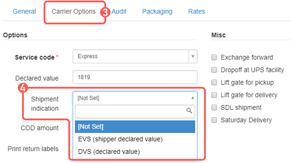 Hard 9120220 Invalid or missing declared value type code for package