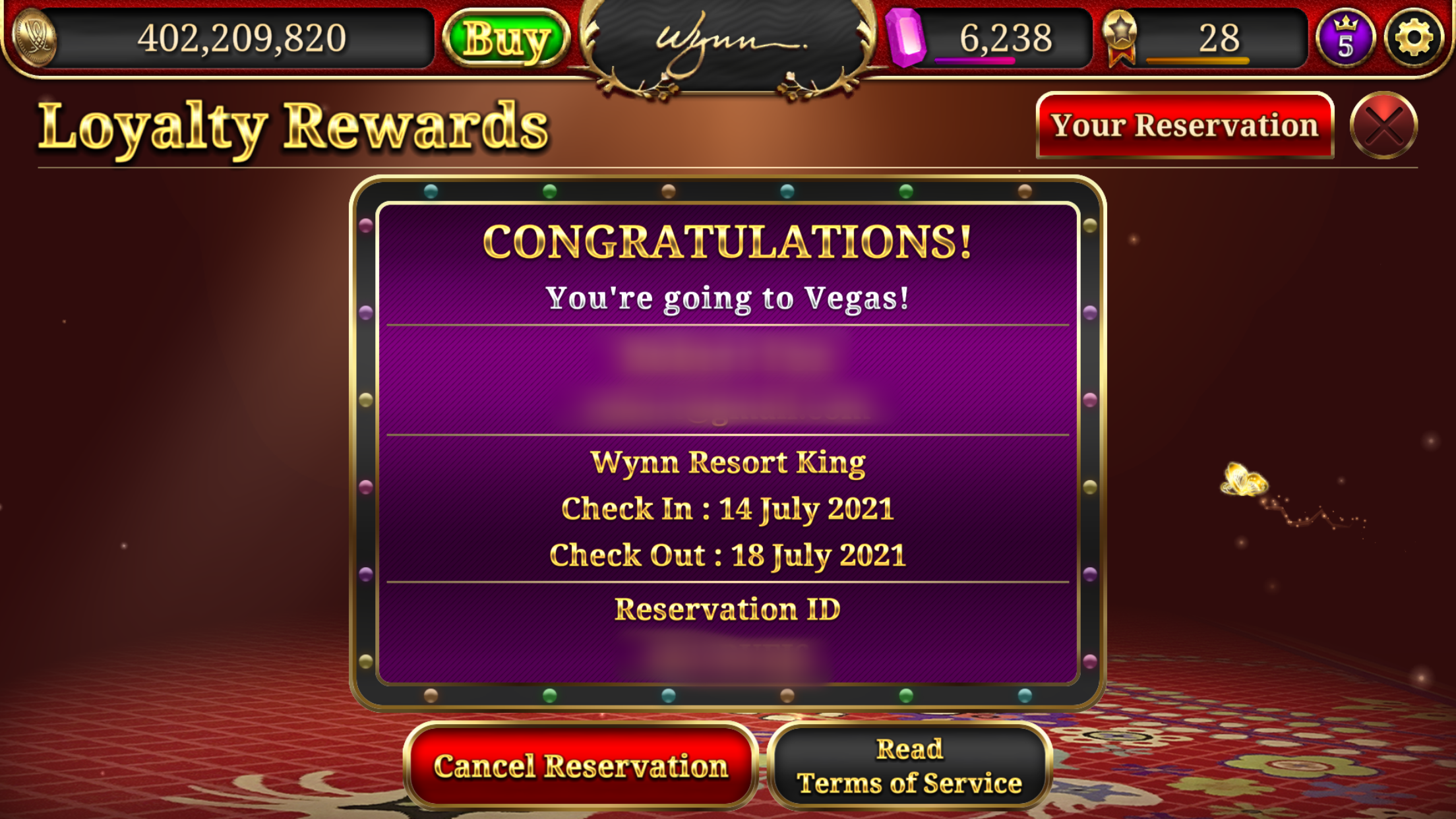 What is the process of making a reservation? Wynn Slots