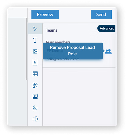 Proposal Roles - Proposal Lead - Proposal Editor - Set or Remove
