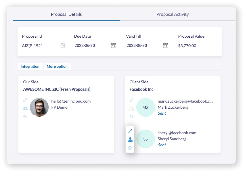 Proposal Roles - Default Client Contact - Set/Change in Proposal Summary