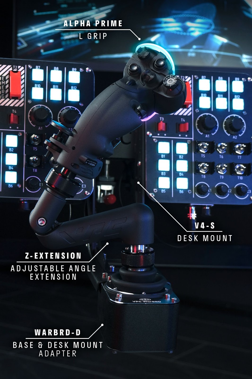Omni-throttle setup with z-extension and constellation alpha prime grip
