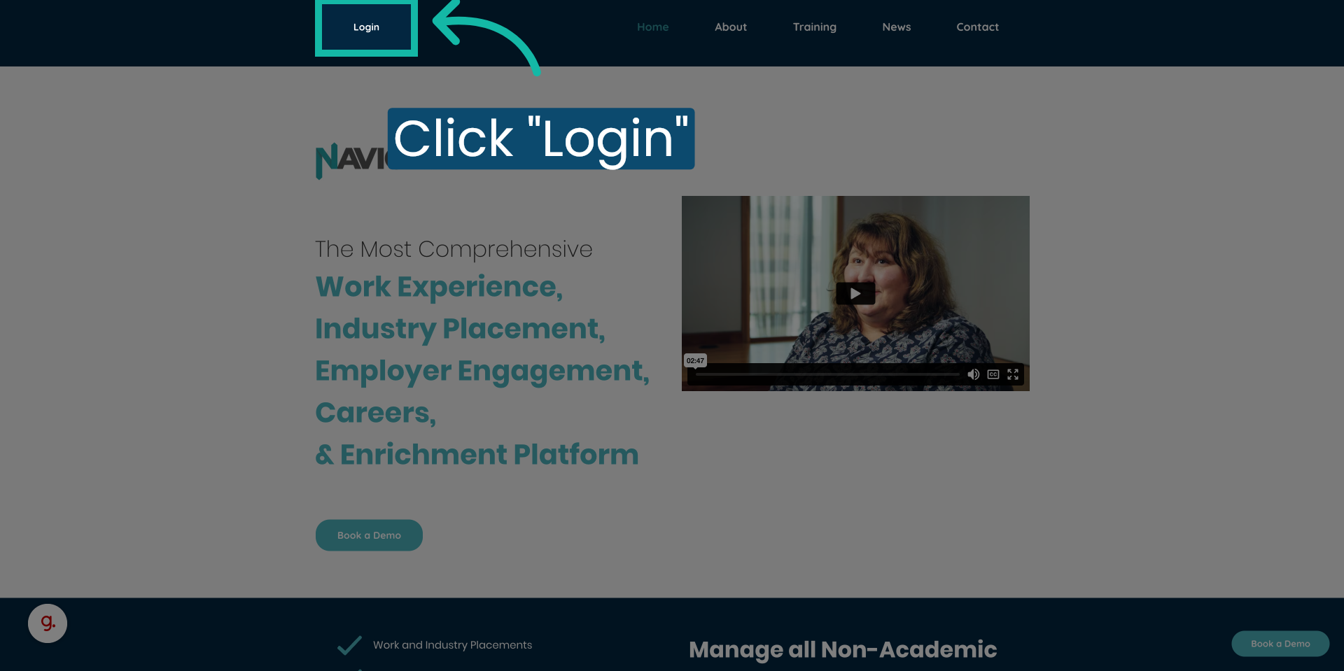 Click 'Login'