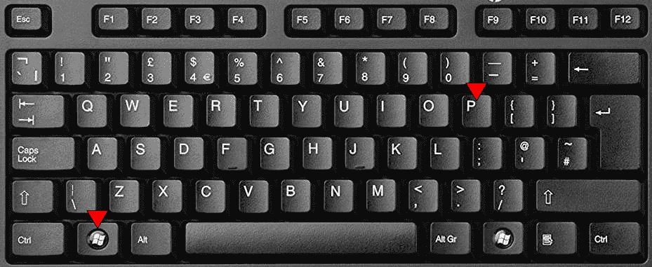 windows key and p to bring up menu