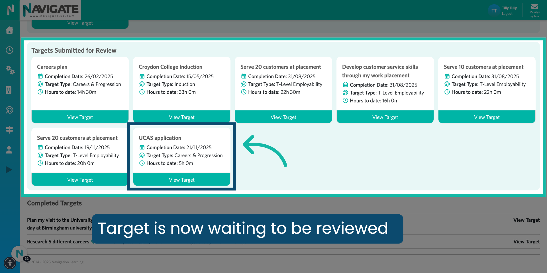 Target Submitted for Review