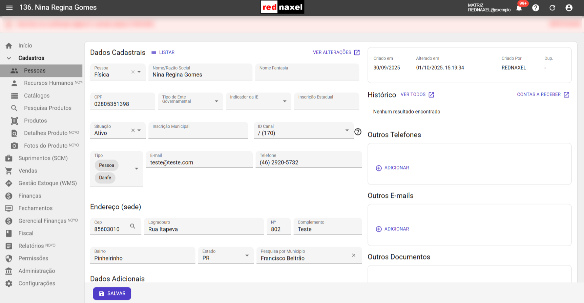 Visão: Final do processo