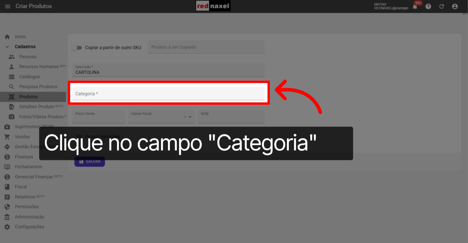 Campo 'Categoria'