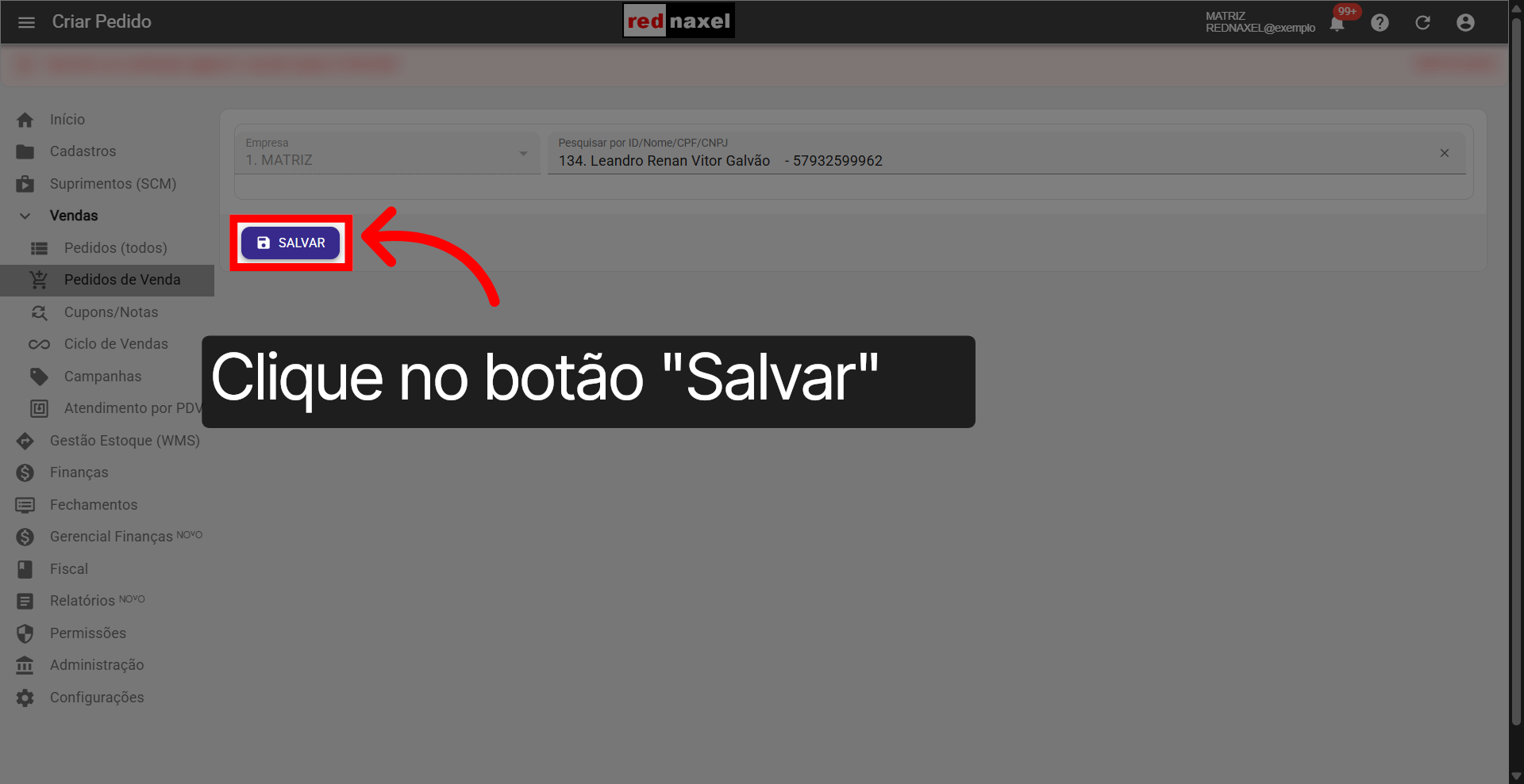 Botão: 'Salvar'