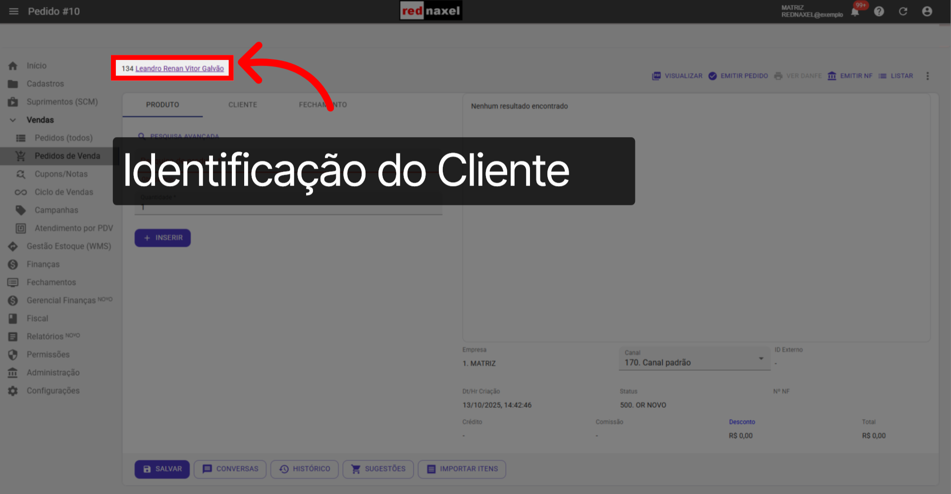 Identificação Cliente