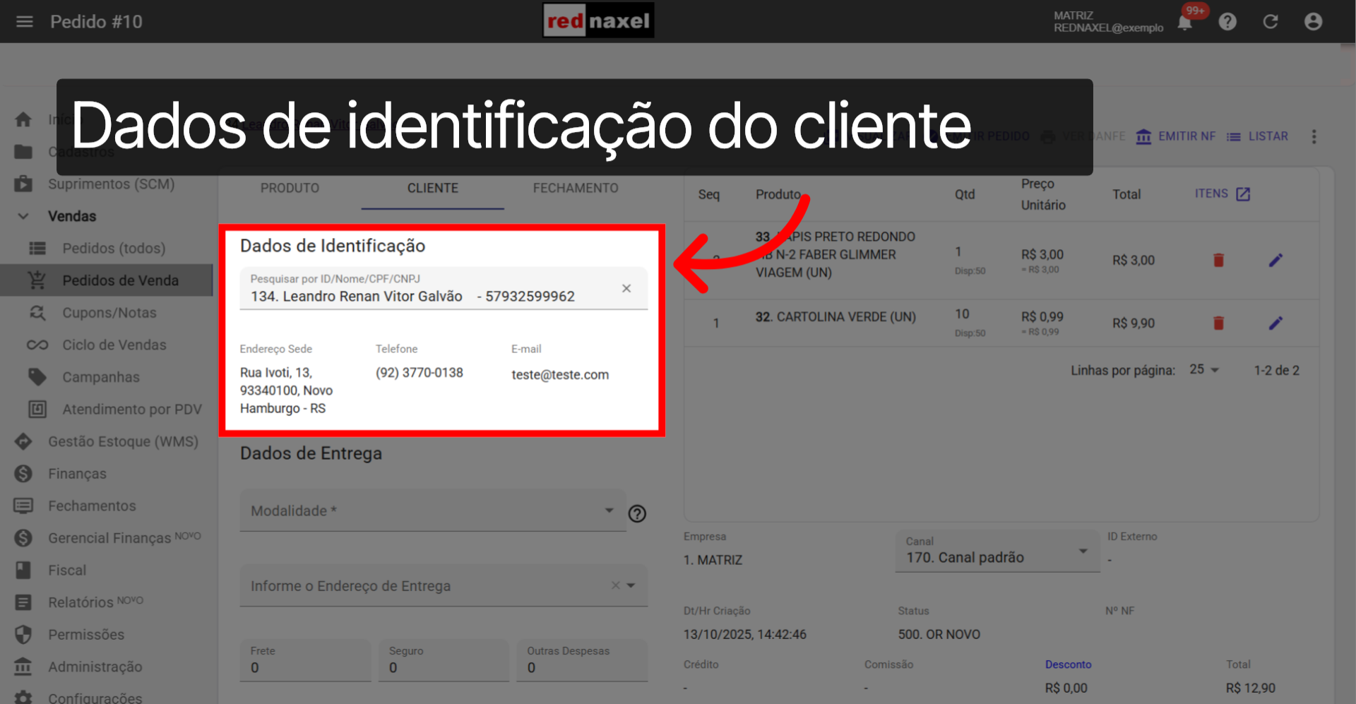 Área: 'Dados de Identificação'