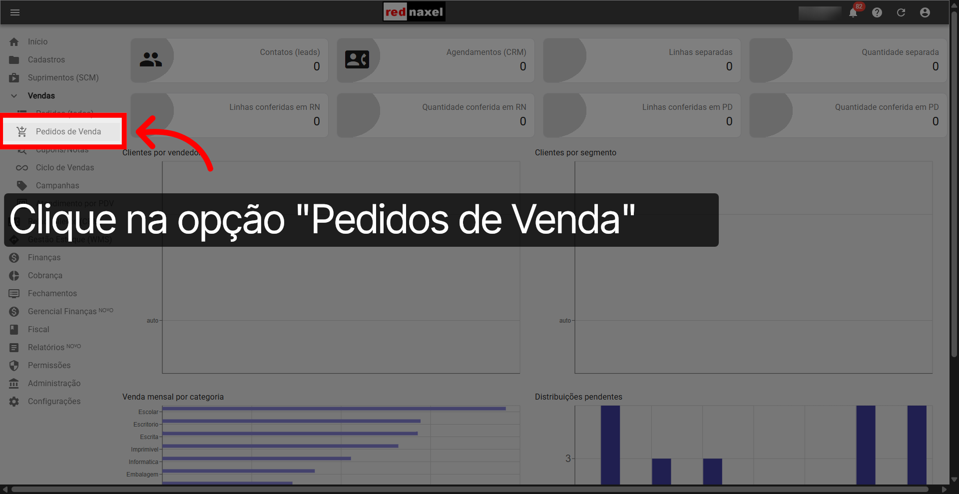 Opção: 'Pedidos de Venda'