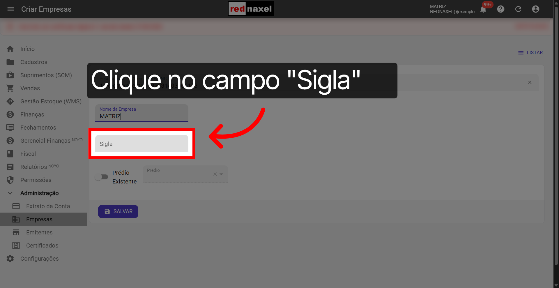 Campo: 'Sigla'