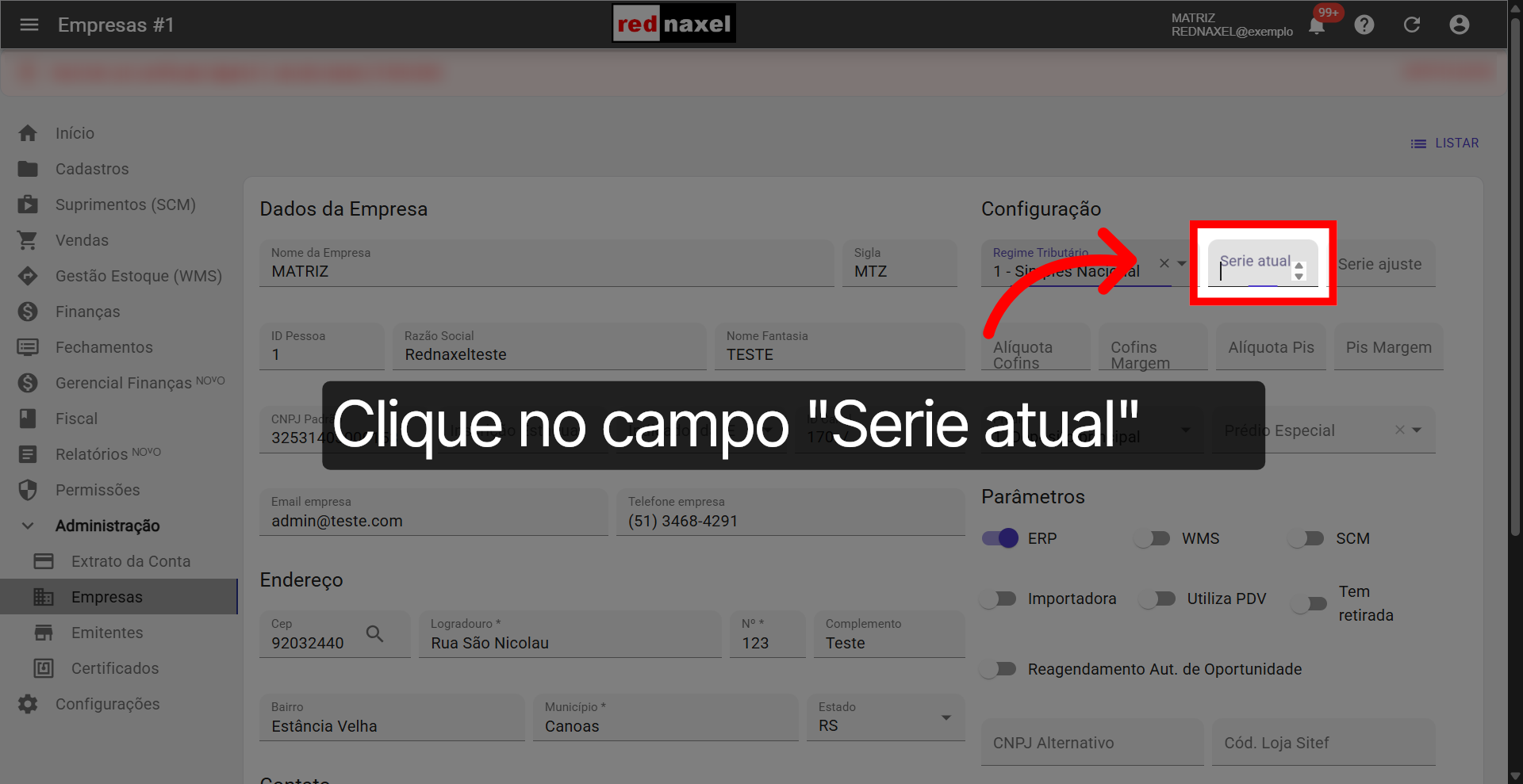 Campo: 'Série Atual'
