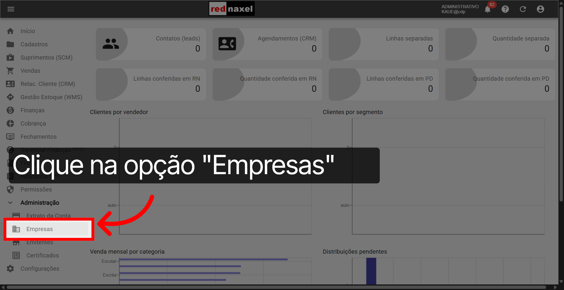 Opção: 'Empresas'