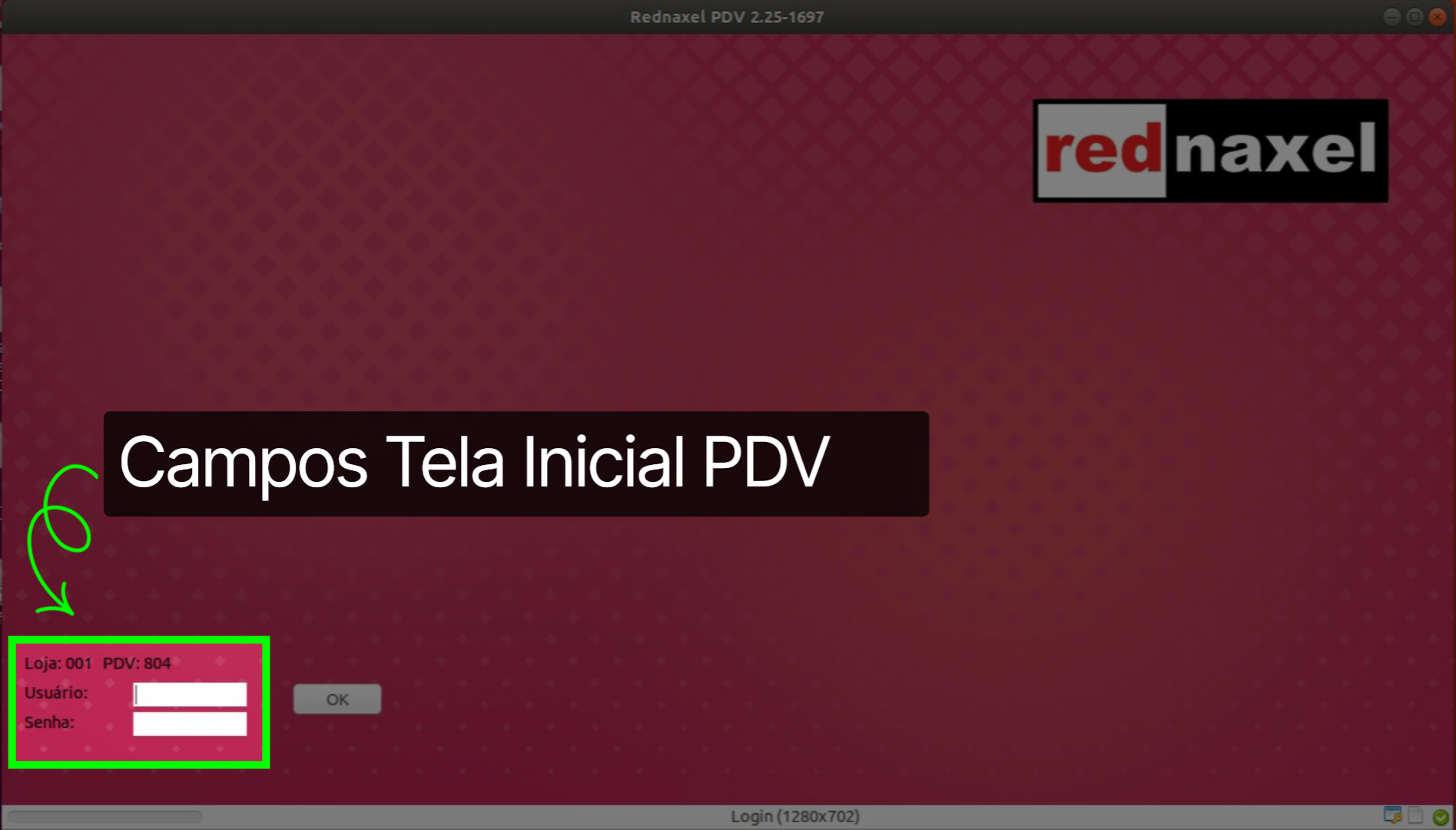 PDV Tela Login: 'Informações'