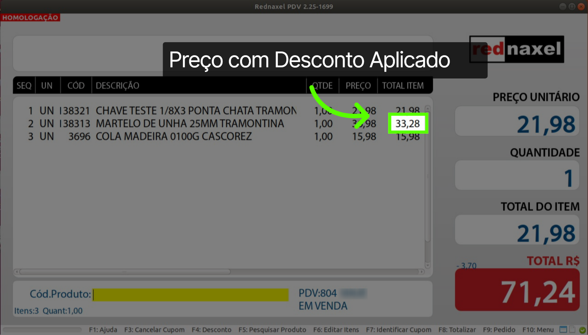 Exemplo Desconto: Preço com Desconto