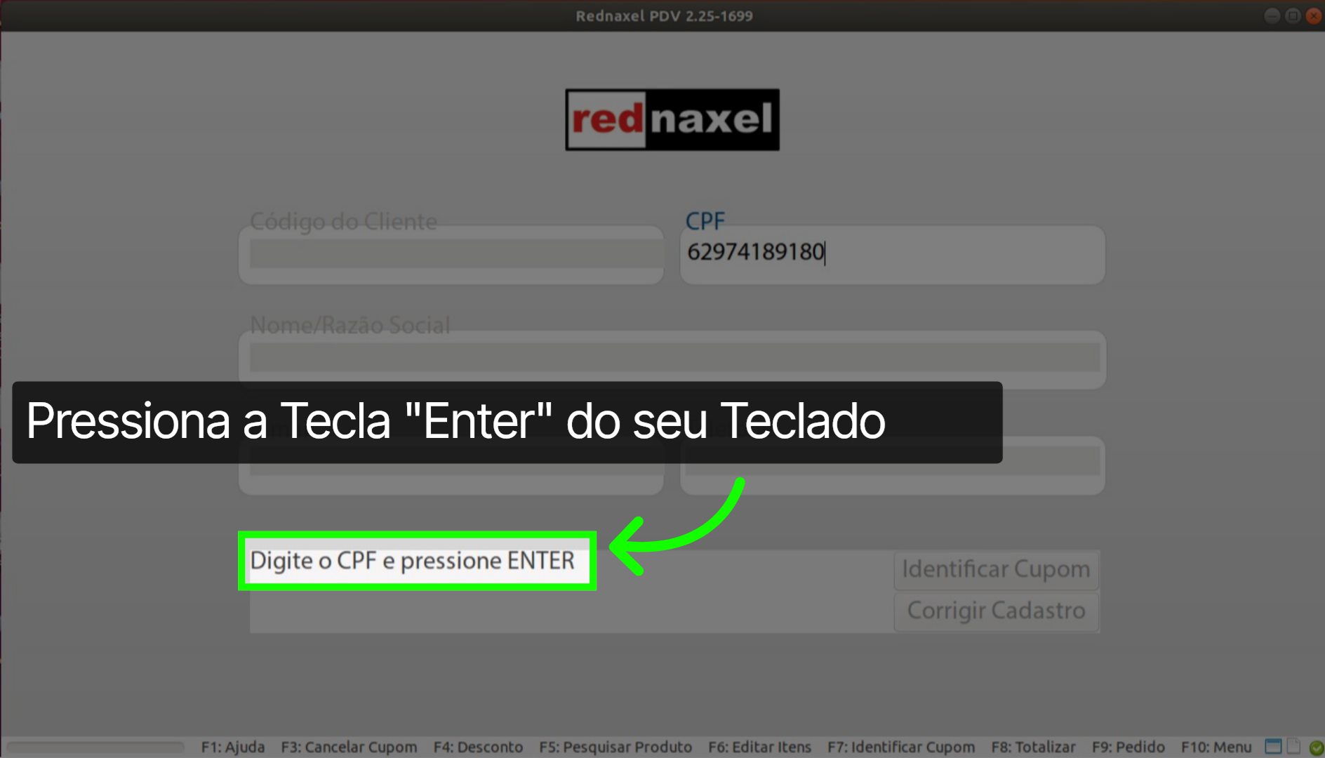 Tela: Identificar Cupom >>> CPF Informado
