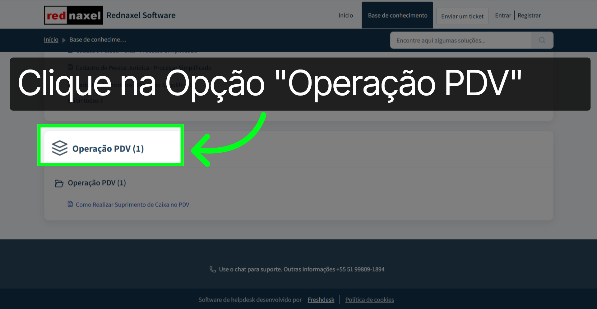 Clique na Opção 'Operação PDV'