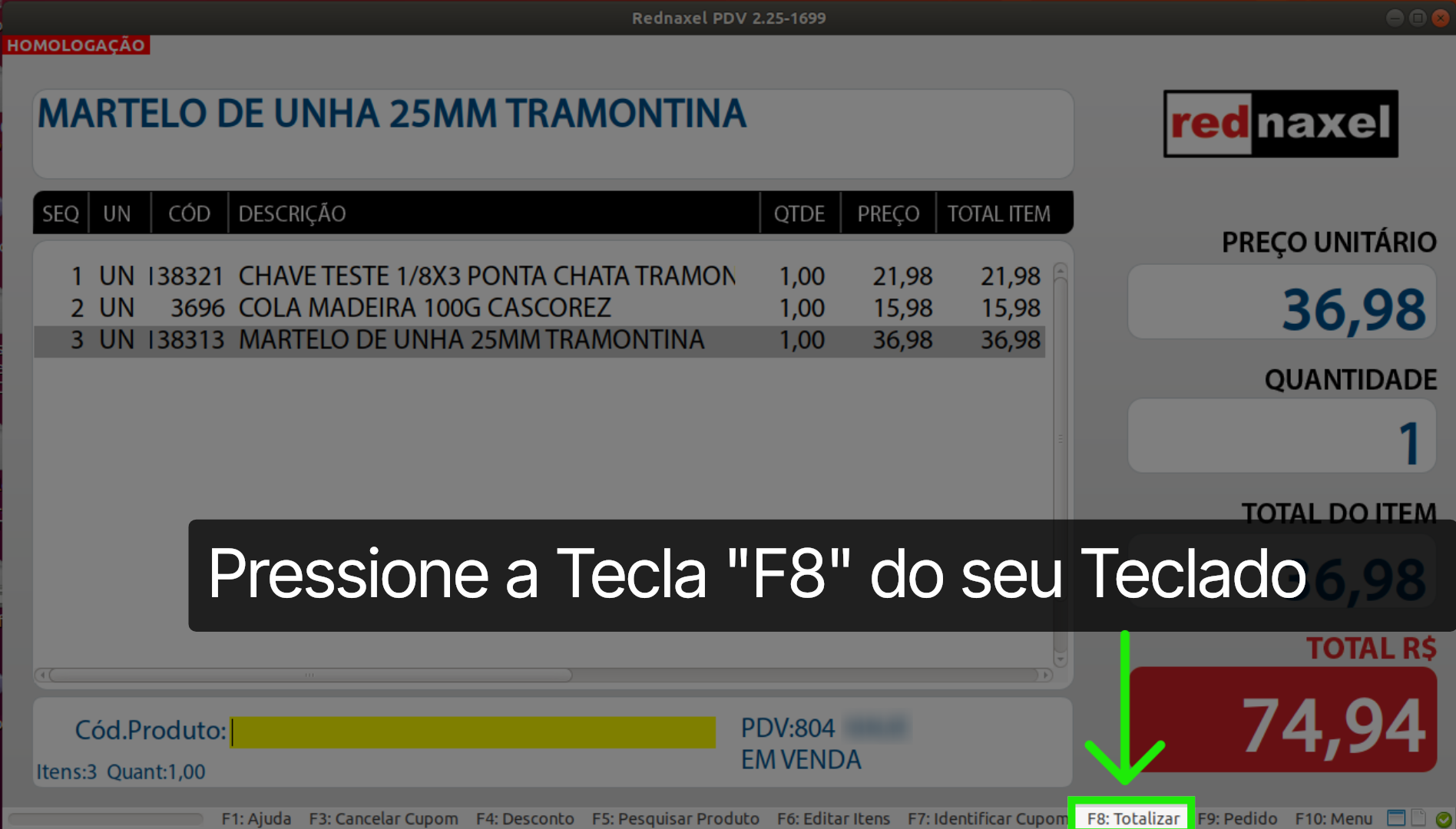 PDV >>> Tela Inicial:
