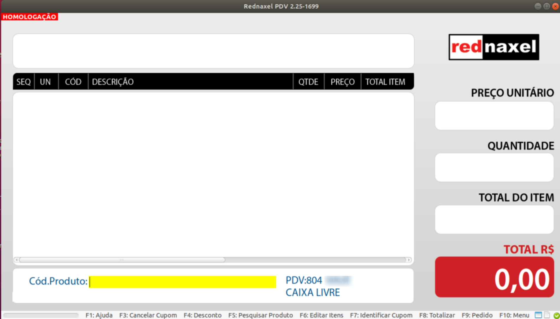 PDV >>> Tela Inicial >>> Exemplo: Importação de Pedido