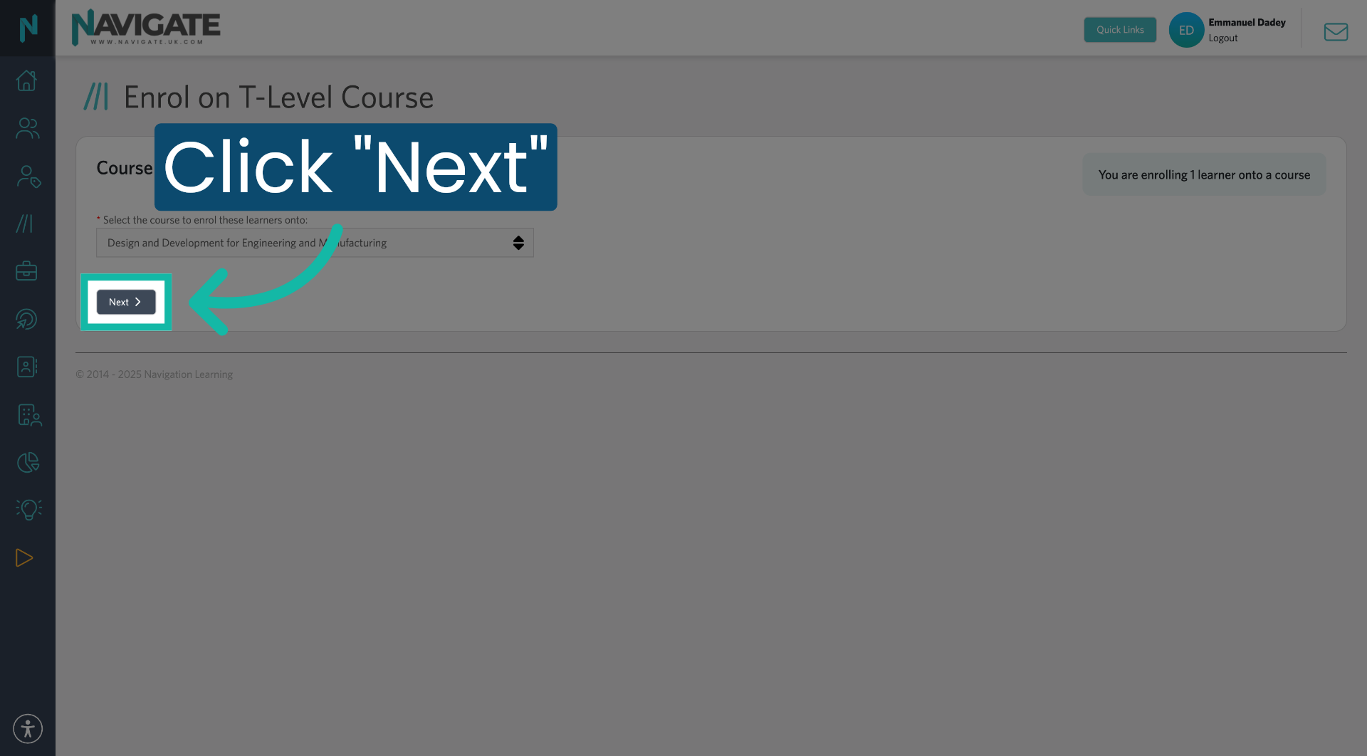 Proceed to Next Step